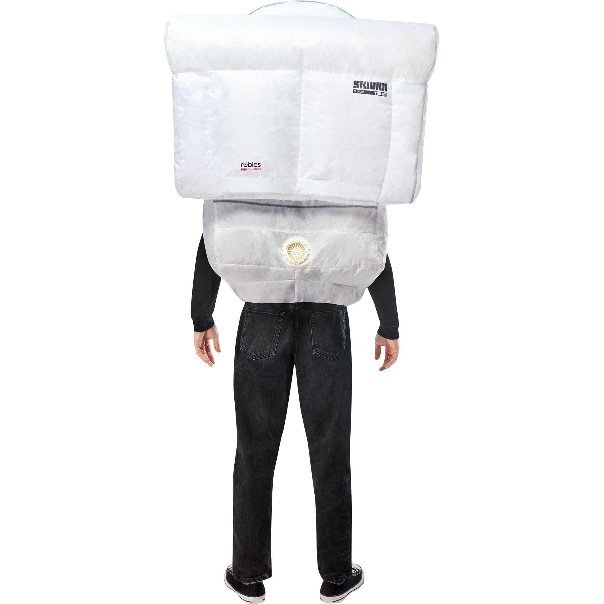 Adult Skibidi Toilet Inflatable Costume with Mask - Image 4