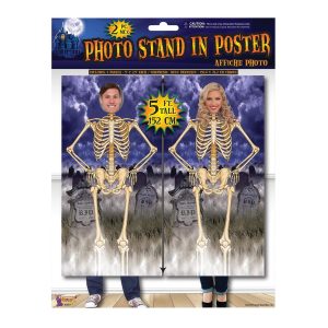 5 Foot Skeleton Stand-in Photo Poster - 2 Piece