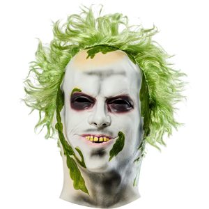 Men's Beetlejuice 2 Overhead Latex Mask with Hair