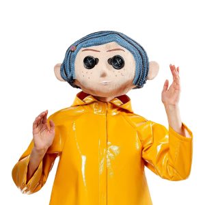 Women's Coraline Doll Overhead Latex Mask - Deluxe