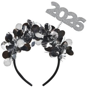 2026 Black and Silver NYE Headband