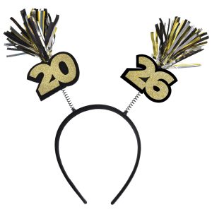 2026 Black. Silver. & Gold NYE Headbopper