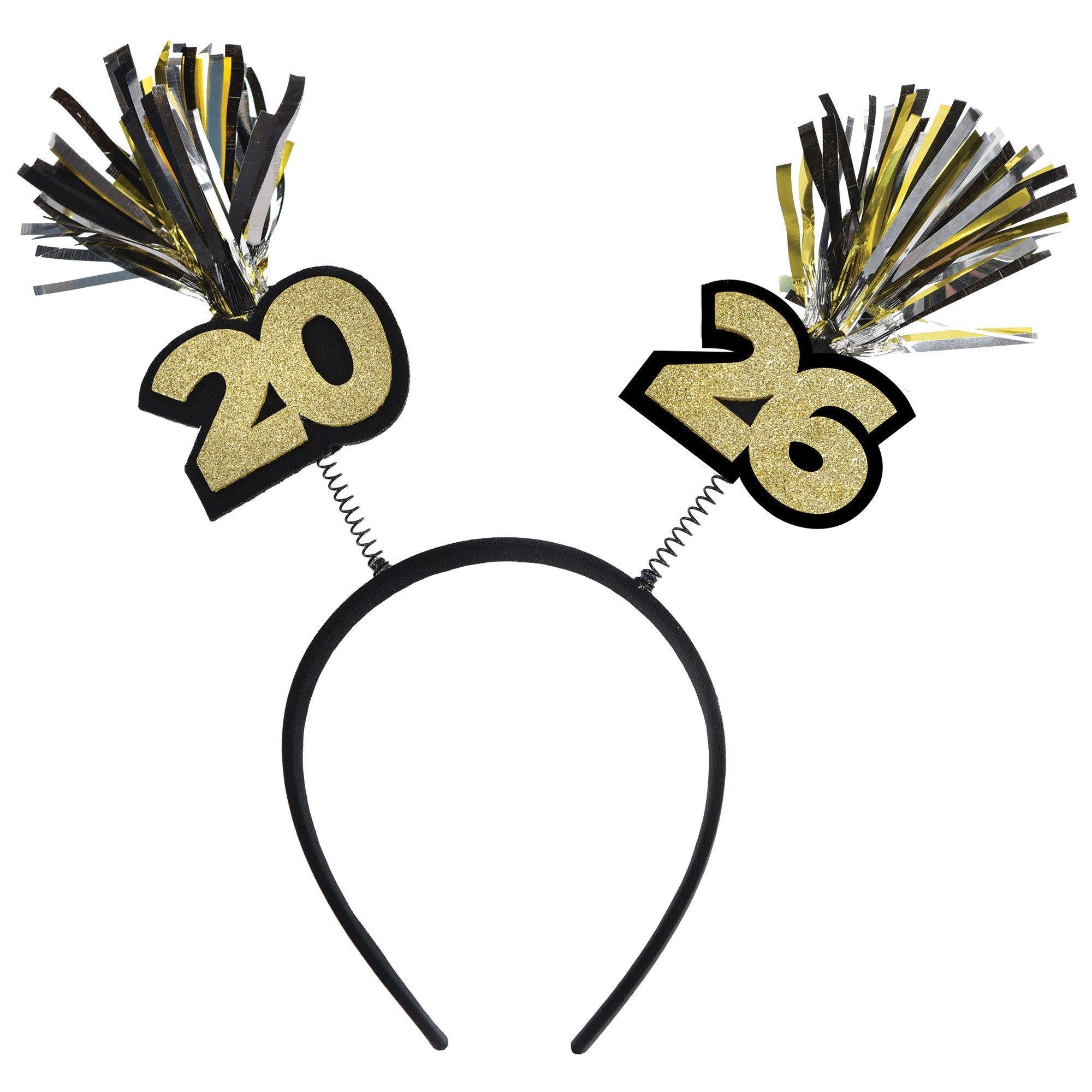 2026 Black. Silver. & Gold NYE Headbopper