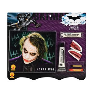 Men's The Dark Knight Joker Wig and Makeup Accessory Set