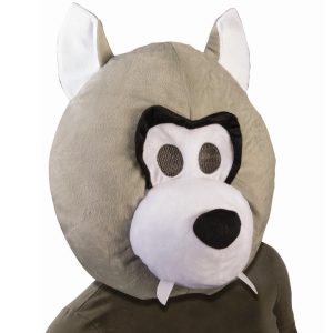 Adult Wolf Mascot Head Costume Mask