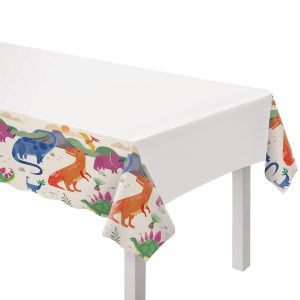 Diggin Dinos Plastic Table Cover. 54in x 96in