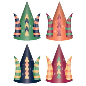Dragon Party Party Hats. 8ct