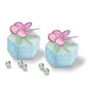 Ribbon and Rose  Favor Boxes. 8ct