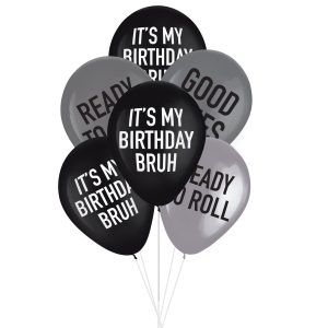 It's My Birthday Bruh Latex Balloons. 15ct