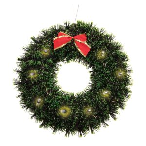 Lite-Up Tinsel Wreath