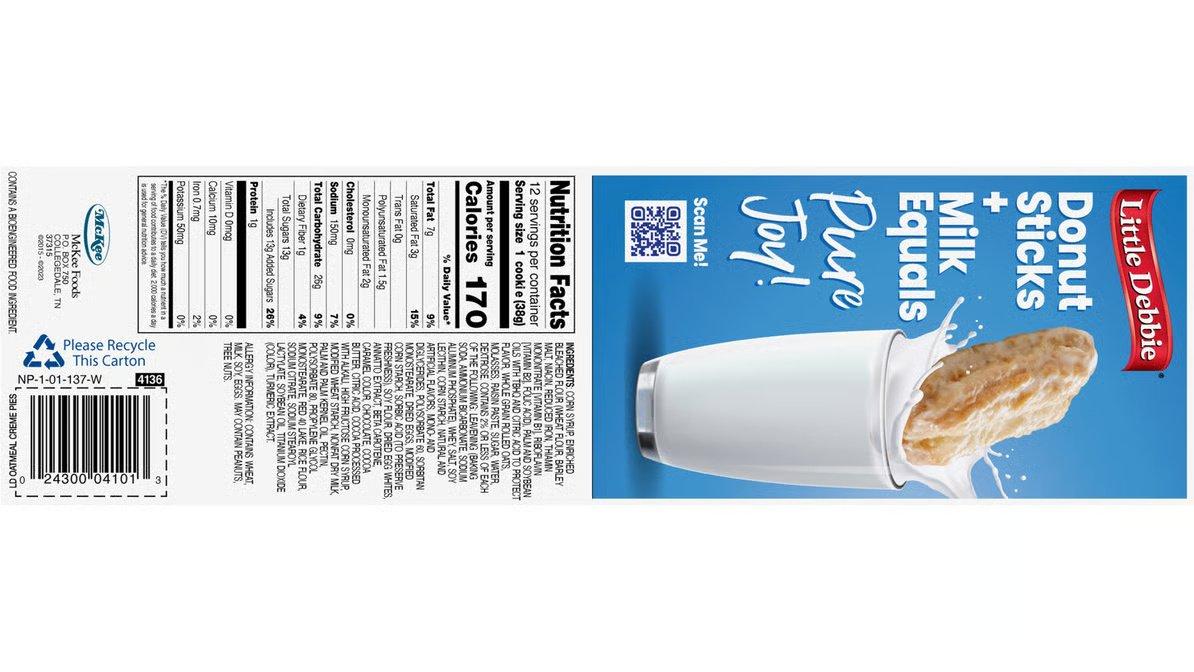 Little Debbie Oatmeal Creme Pie Cookie Sandwiches (16.2 oz) - Image 2