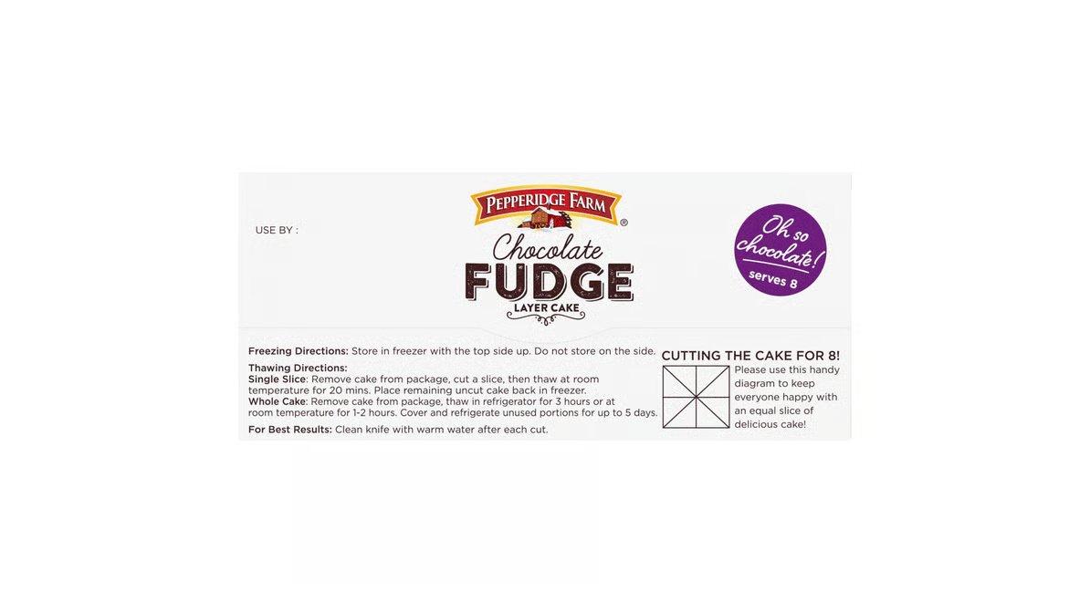 Pepperidge Farm Chocolate Fudge Layer Cake (19.6 oz) - Image 3