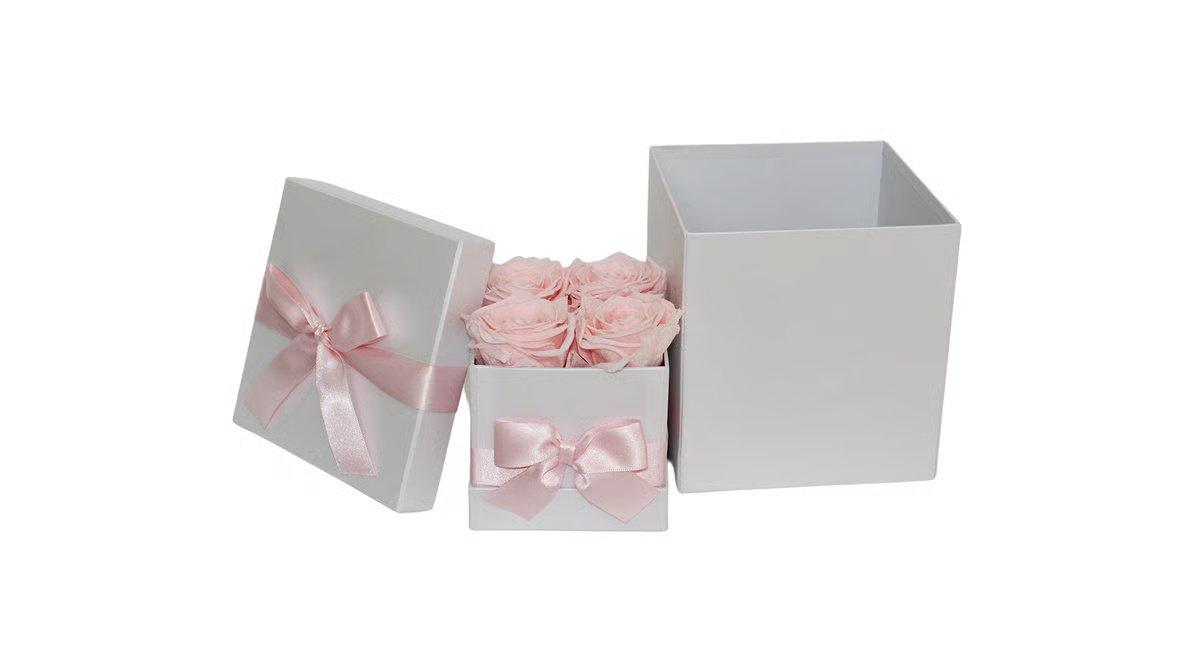 Pink Champagne Preserved Roses Gift Box (4 ct) - Image 2