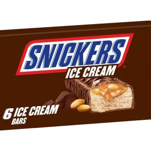 Snickers Chocolate Covered Peanut Butter Ice Cream Bars (2 oz x 6 ct)
