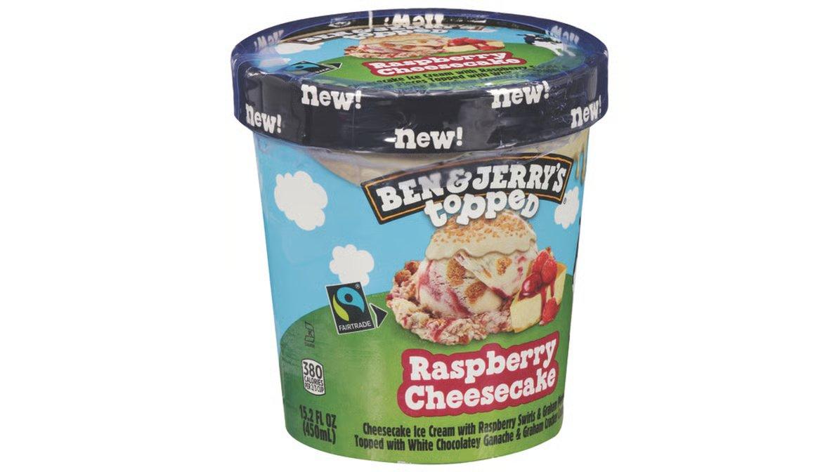 Ben & Jerry's Topped Ice Cream Raspberry Cheesecake (15.2 oz) - Image 3