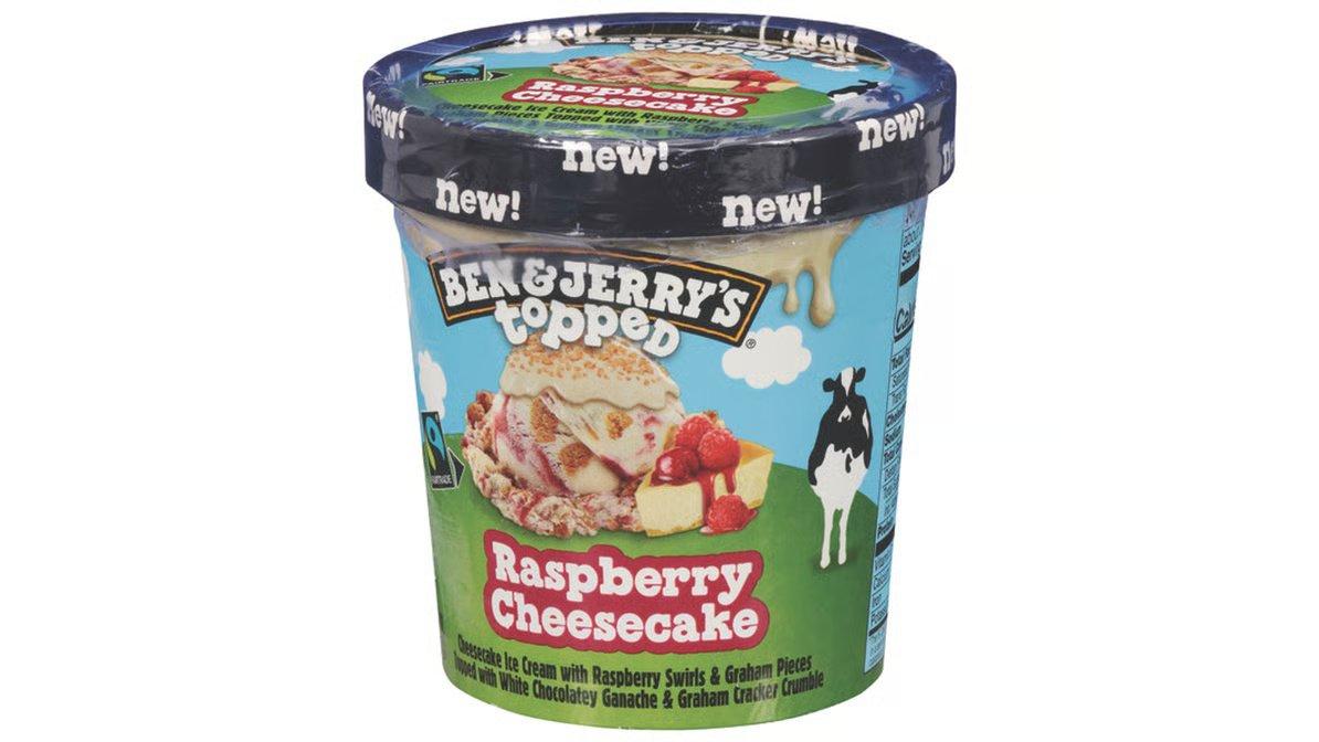 Ben & Jerry's Topped Ice Cream Raspberry Cheesecake (15.2 oz) - Image 4