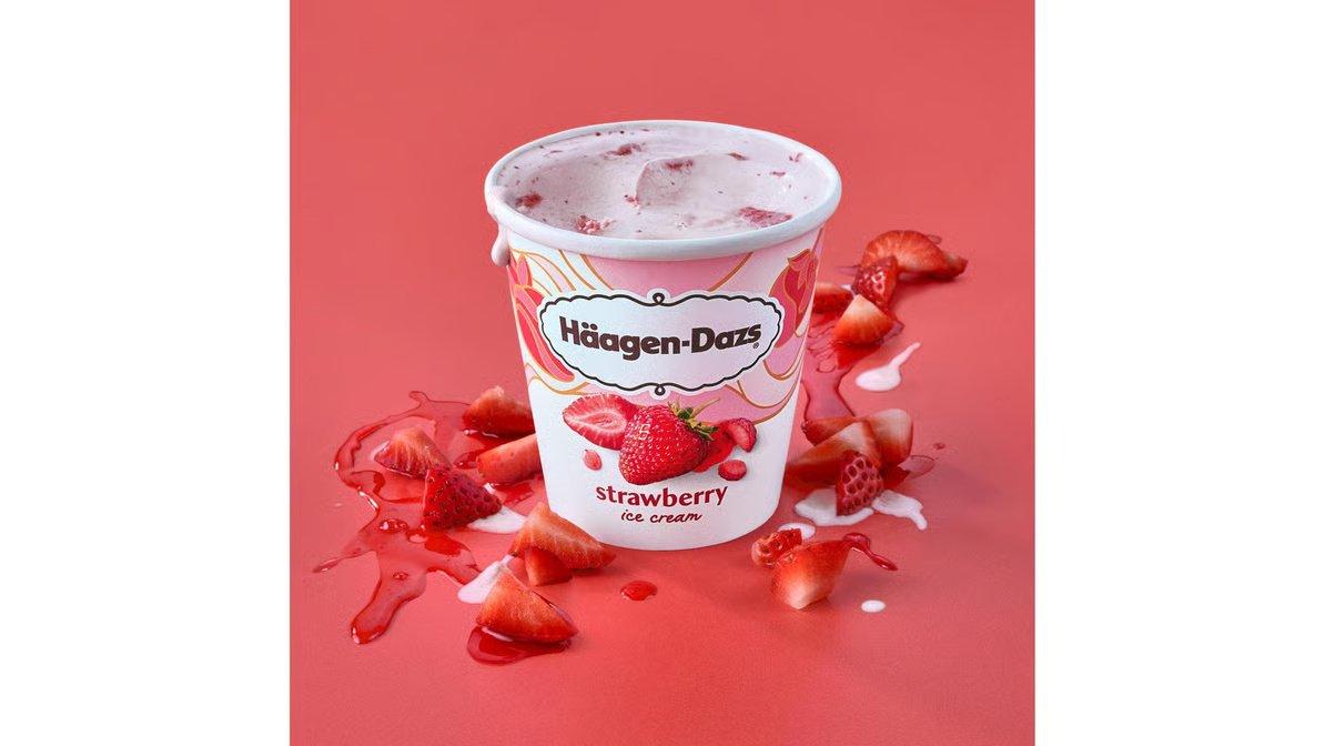 Haagen-Dazs Ice Cream Strawberry (14 oz) - Image 5