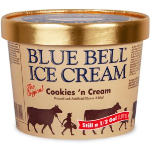 Blue Bell Cookies 'n Cream Ice Cream (1/2 gal)
