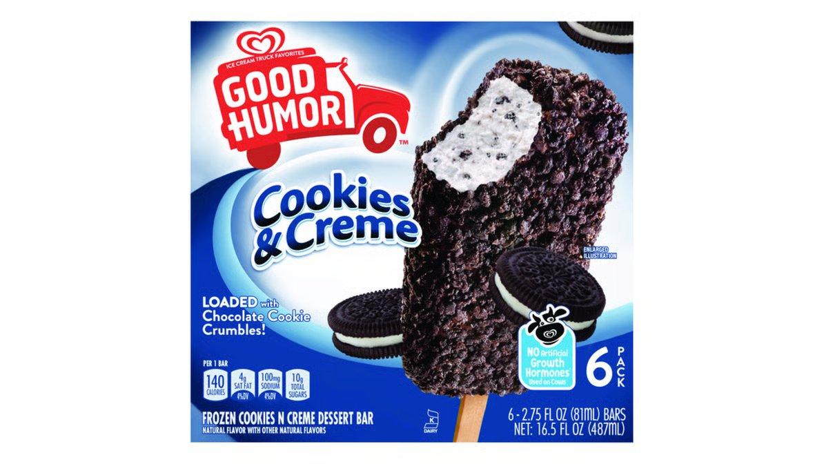 Good Humor Ice Cream Bars Cookies & Creme (2.75 oz x 6 ct) - Image 2
