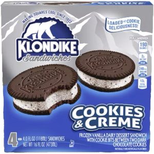 Klondike Cookies & Creme Sandwhich (4 oz x 4 ct)