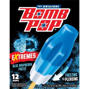 Bomb Pop Extremes Blue Raspberry Freeze Ice Pops (1.75 oz x 12 ct)