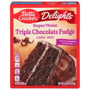 Betty Crocker Delights Super Moist Triple Chocolate Fudge Cake Mix (13.25 oz)