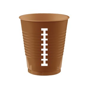 Football Plastic Tumblers. 18oz. 25ct