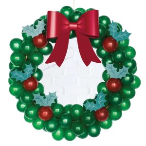 DIY Air-Filled Christmas Latex Balloon Wreath Kit. 37in