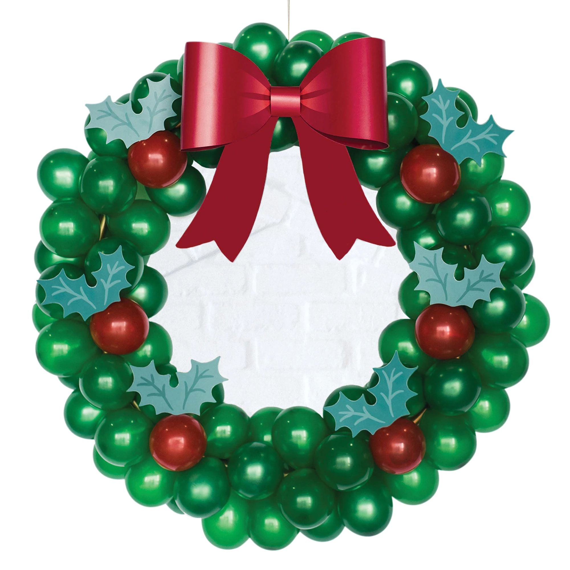DIY Air-Filled Christmas Latex Balloon Wreath Kit. 37in