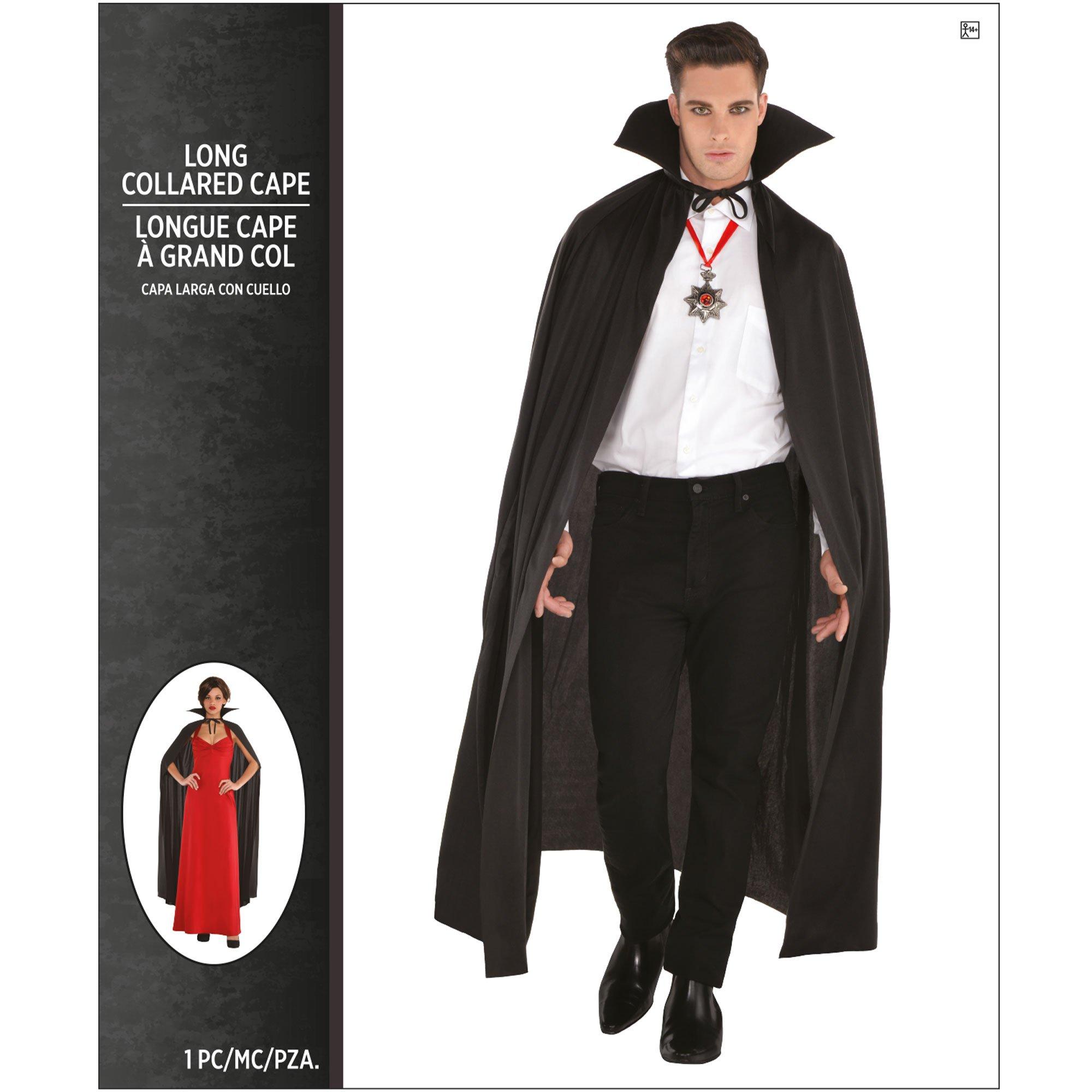 Adult Full Length Black Cape - Image 4