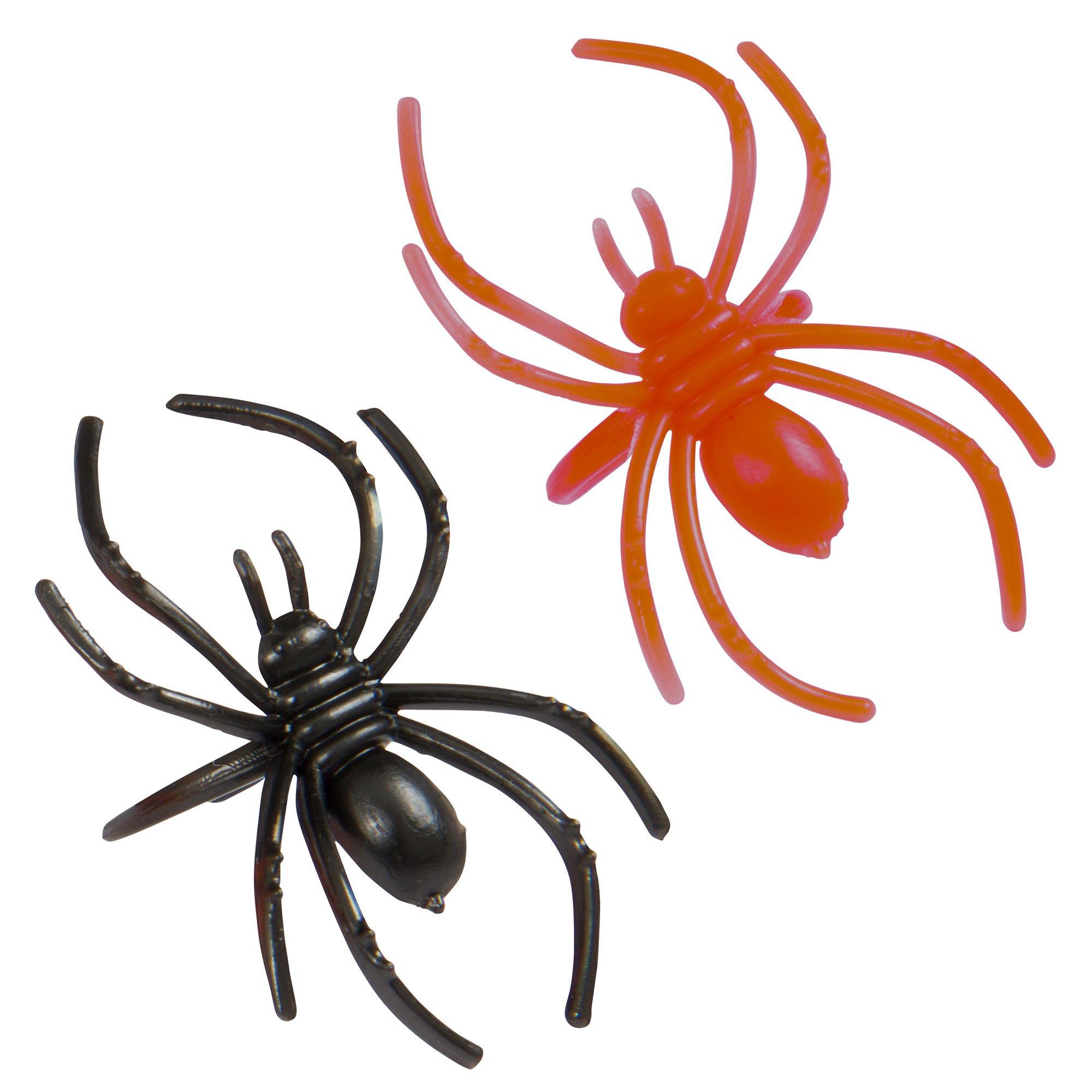 Adjustable Black & Orange Plastic Spider Rings. 30ct - Image 2