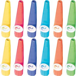 Kazoos 12ct – Colorful Plastic Kazoos Party Favors