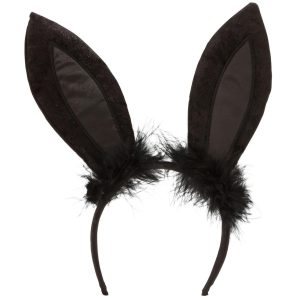 Black Marabou Bunny Ears