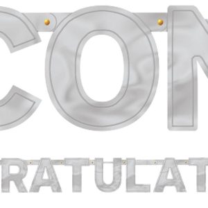 Silver Congratulations Letter Banner