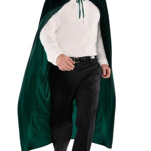 Adult Forest Green Hooded Cape