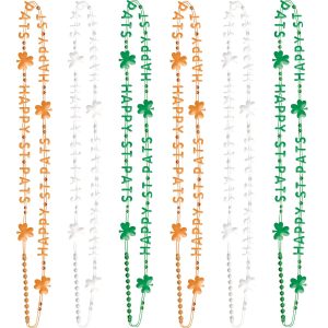 Happy St. Pats Bead Necklaces 6ct
