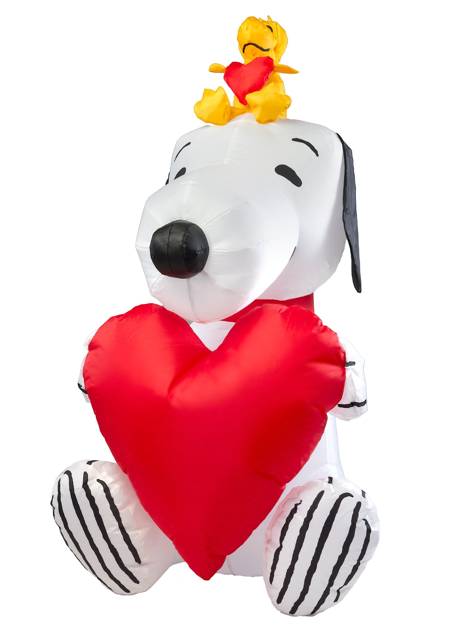 4.5 Foot Peanuts Snoopy and Woodstock Valentine's Heart Inflatable Lawn Decoration - Image 2