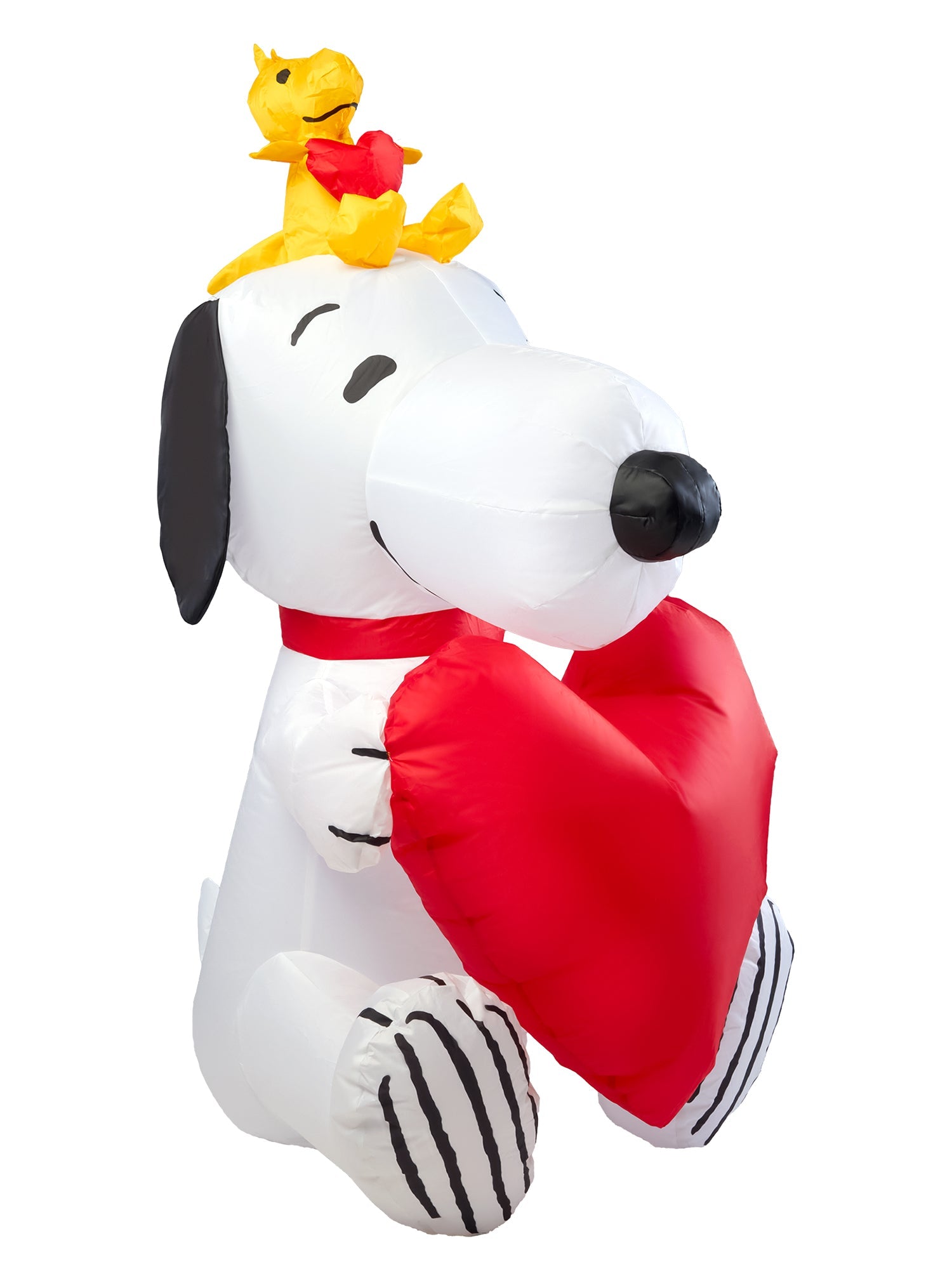4.5 Foot Peanuts Snoopy and Woodstock Valentine's Heart Inflatable Lawn Decoration - Image 5