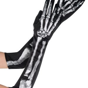 Adult Long Skeleton Gloves