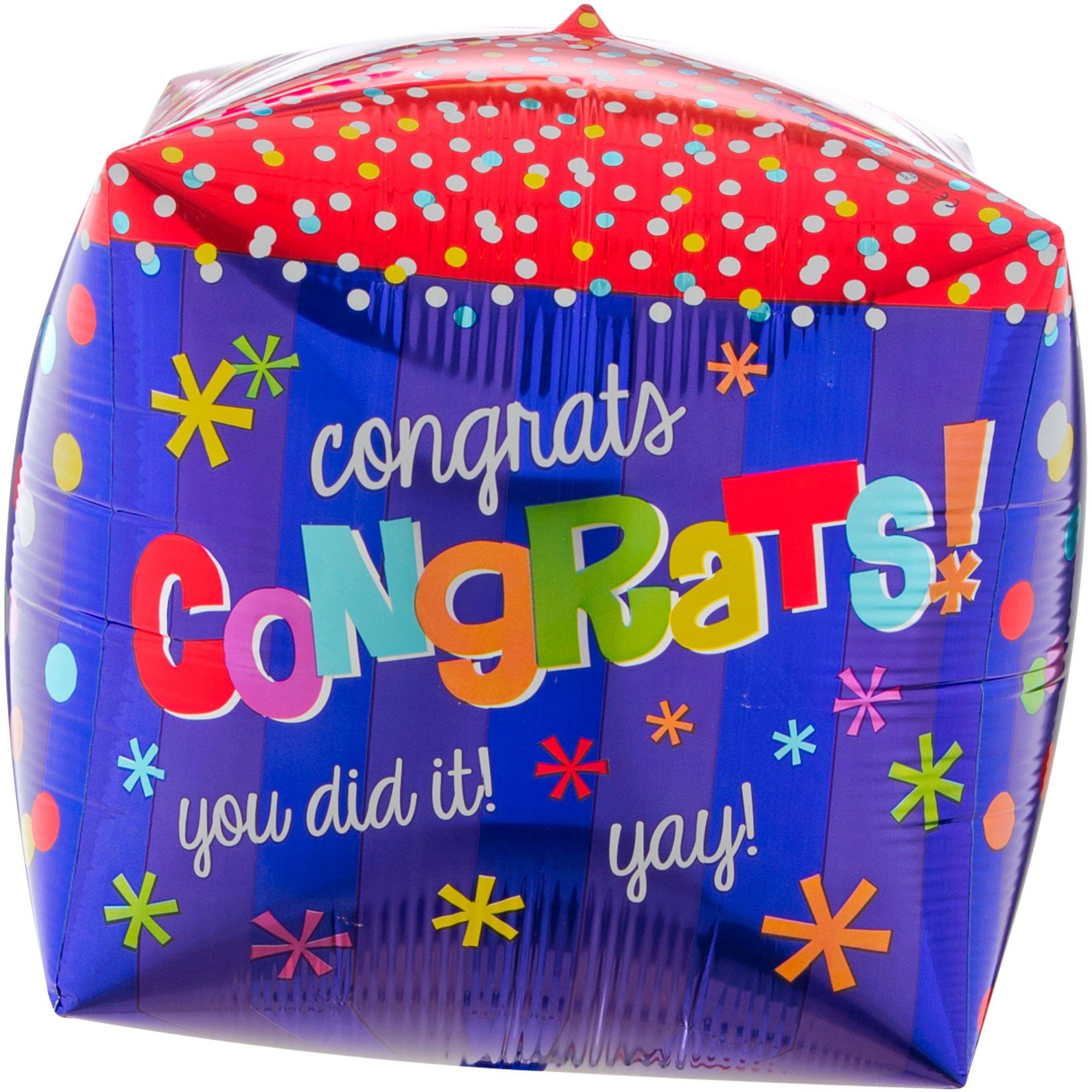 Congrats Way to Go Foil Balloon. 15in - Cubez - Image 2