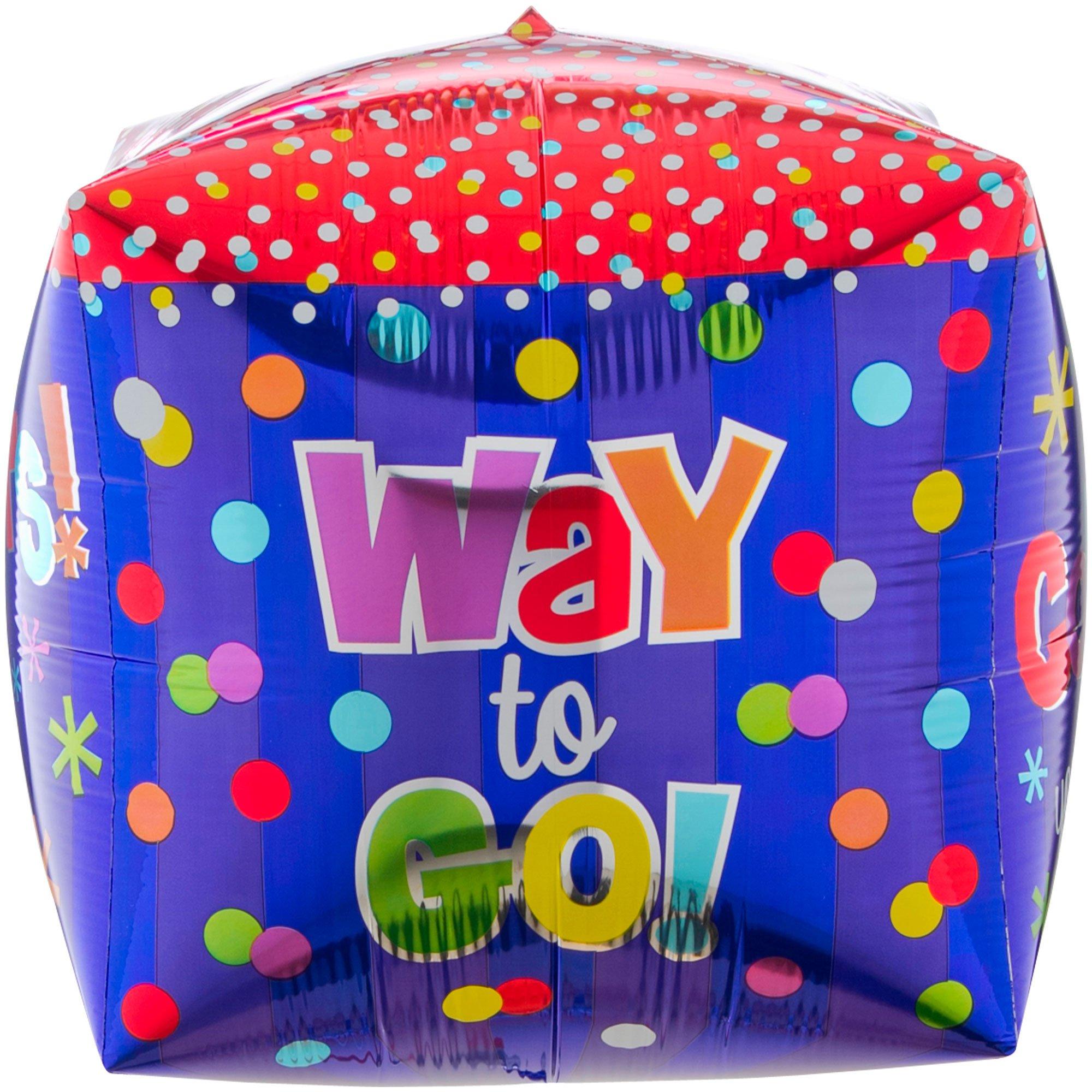 Congrats Way to Go Foil Balloon. 15in - Cubez - Image 3