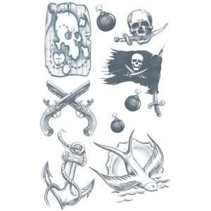 Buccaneer Pirate Tattoos 1 Sheet- Tinsley Transfers