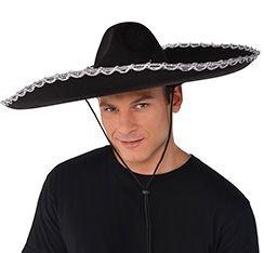 Silver Trim Black Sombrero - Image 2