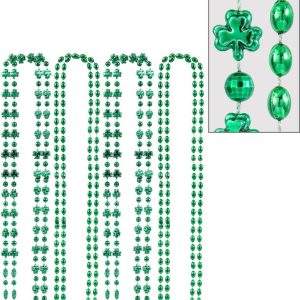 Green Shamrock Bead Necklaces 8ct