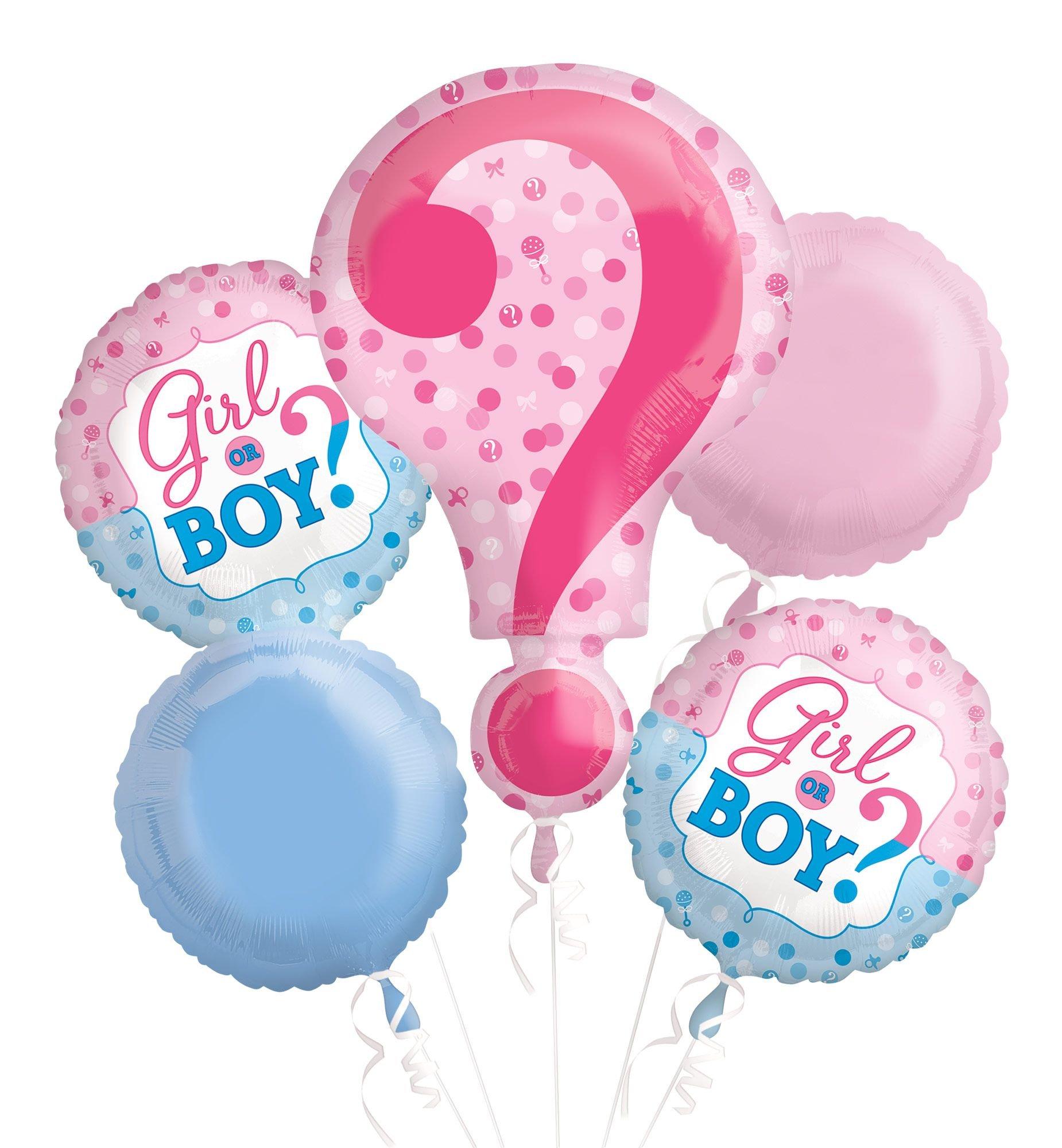 Gender Reveal Balloon Bouquet 5pc - Image 2