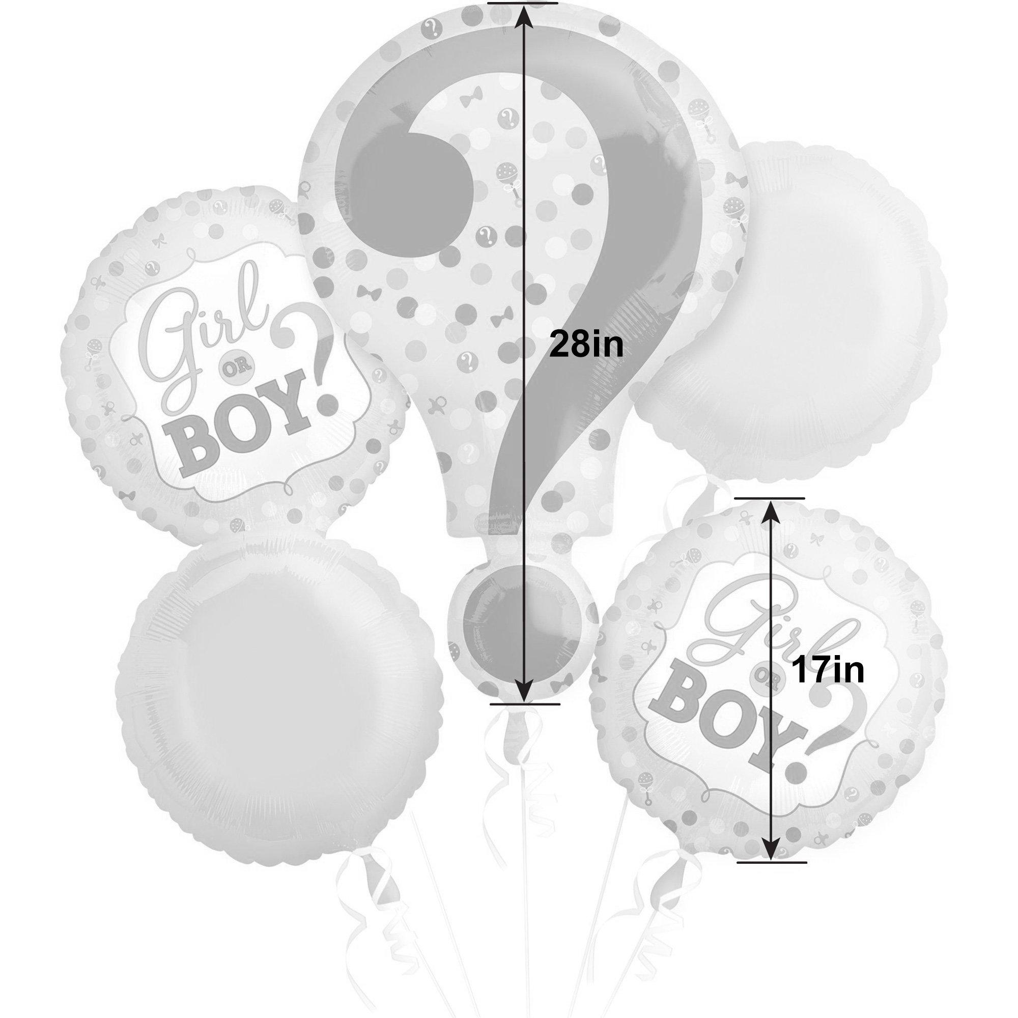 Gender Reveal Balloon Bouquet 5pc - Image 3