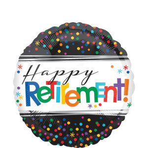 Happy Retirement Foil Balloon. 17in - Officially Retired