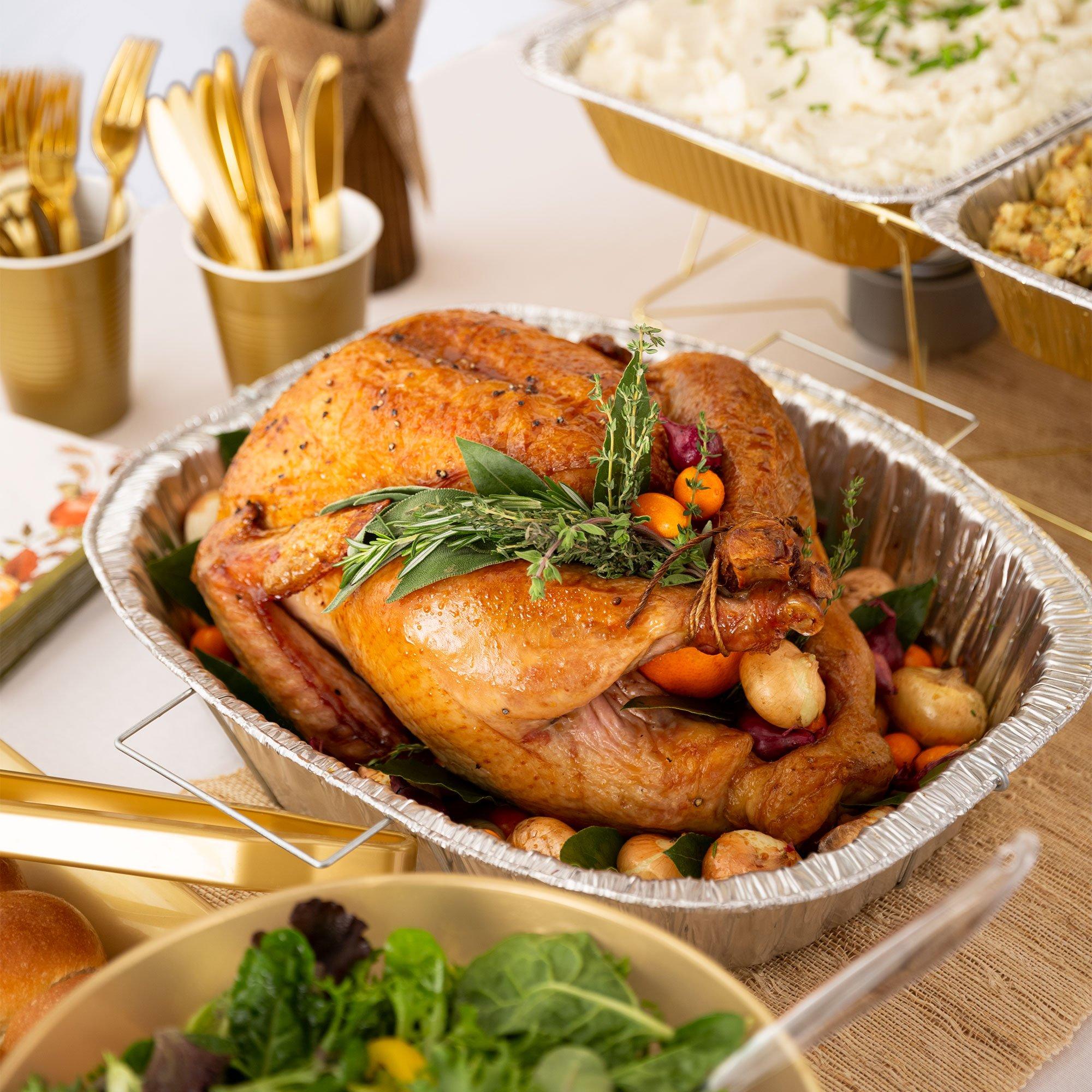 Heavy Duty Aluminum Roaster Pan with Handles - Image 2
