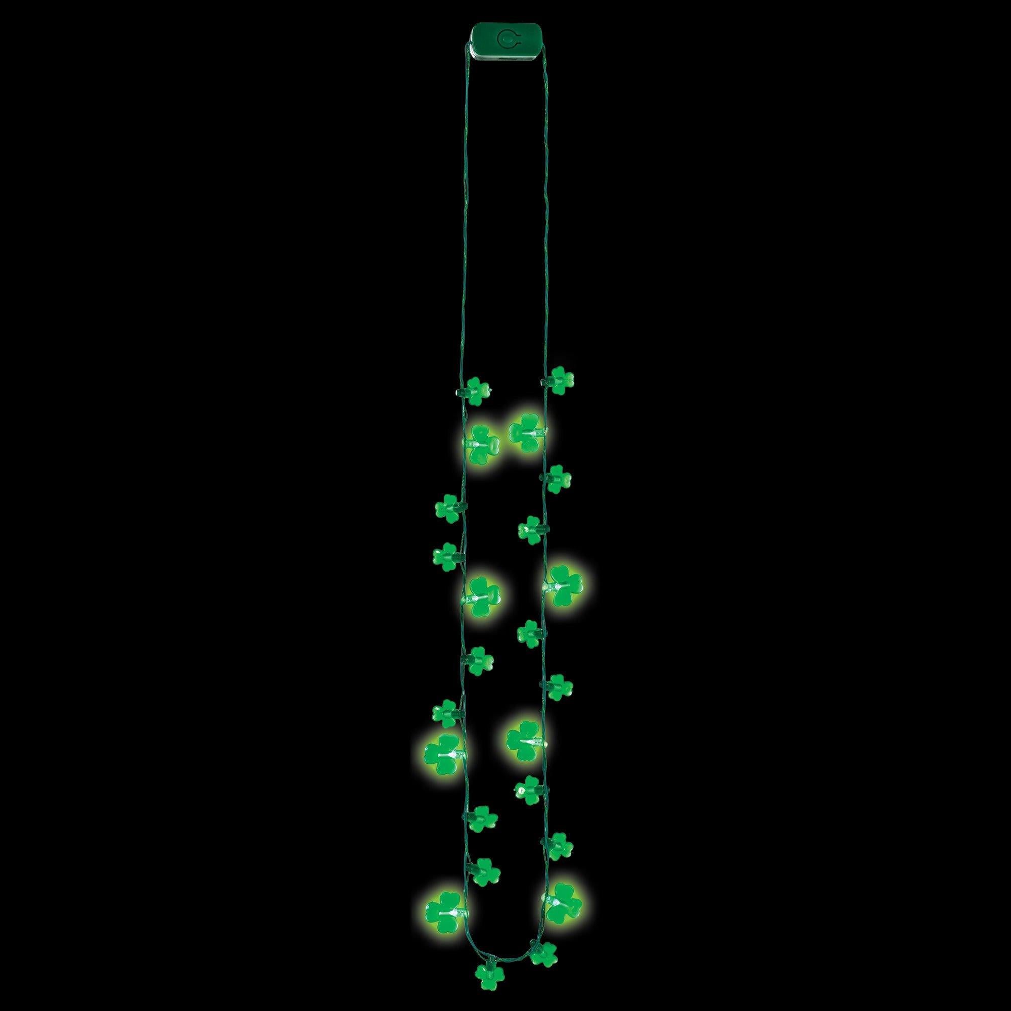 Light-Up LED Shamrock Necklace - Image 2