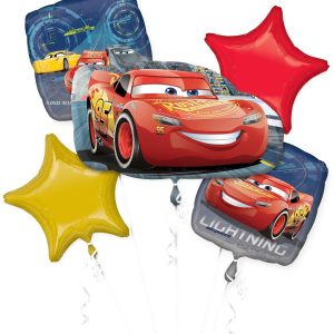 Cars 3 Foil Balloon Bouquet. 5pc